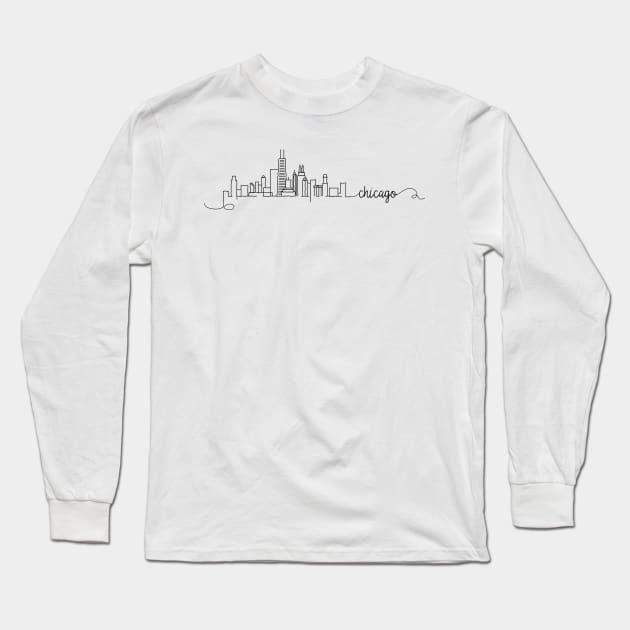 Chicago City Signature Long Sleeve T-Shirt by kursatunsal